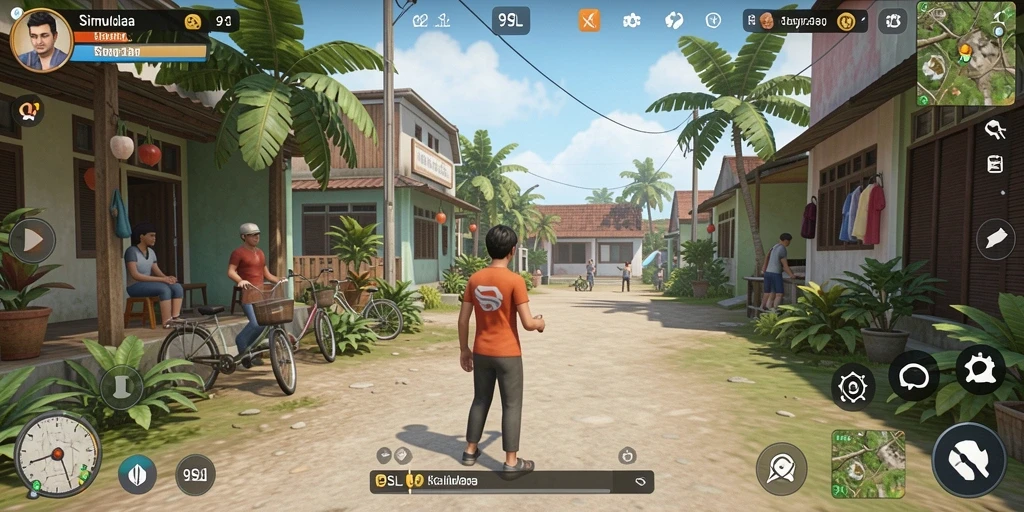 Gameplay 9SL yang menarik dengan berbagai aktivitas seru.
