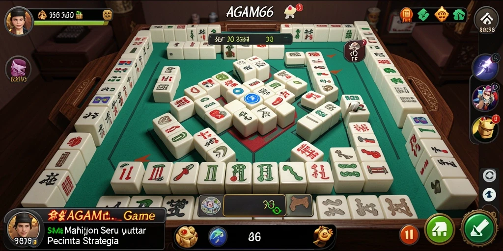 Screenshot AGAM66 menampilkan gameplay Mahjong yang menarik.
