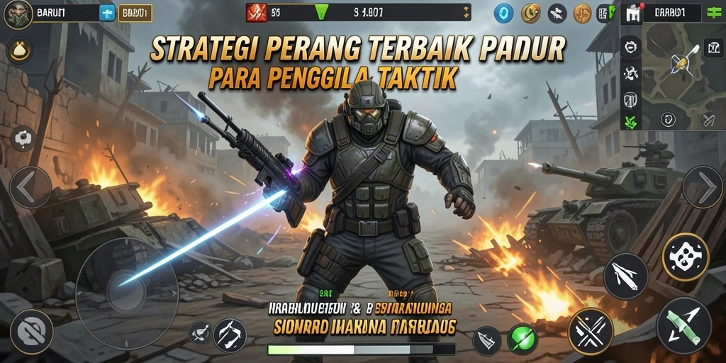 Tangkapan layar menampilkan pertempuran strategis yang mendebarkan di BARU01.