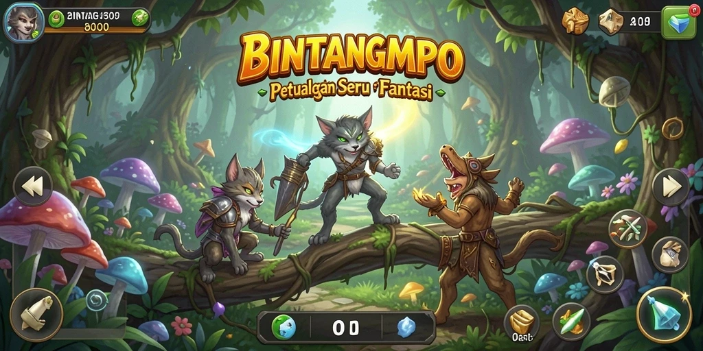 Screenshot gameplay BINTANGMPO menunjukkan petualangan seru dan menegangkan.