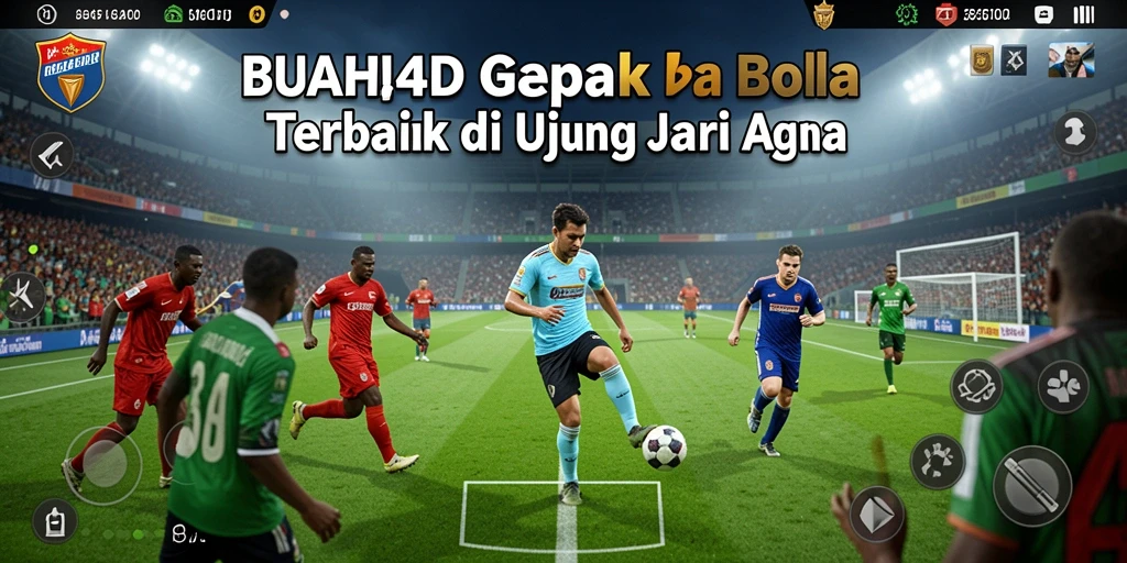 Tangkapan layar gameplay BUAH4D yang menegangkan dalam pertandingan sepak bola.