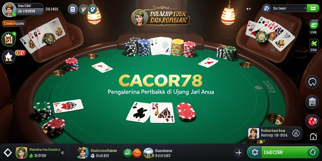 Tangkapan layar gameplay <strong>CACOR78</strong> menampilkan aksi Poker yang seru dan mendebarkan.