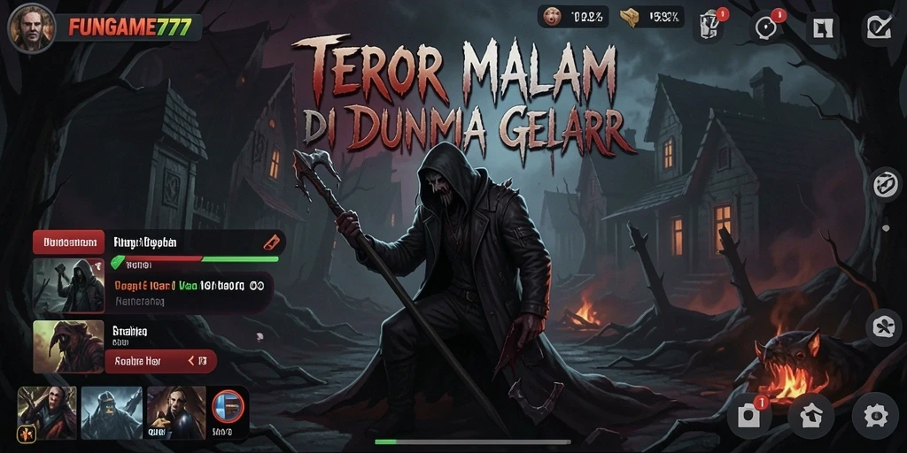 Screenshot utama FUNGAME777 menampilkan saat kejar-kejaran di kegelapan.