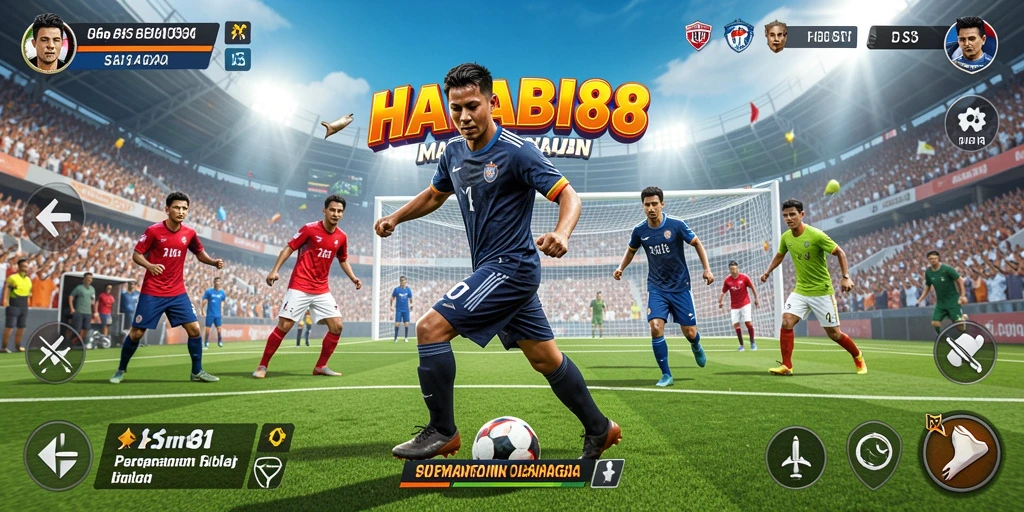 Screenshot gameplay seru HANABI88 menampilkan aksi olahraga yang mendebarkan.