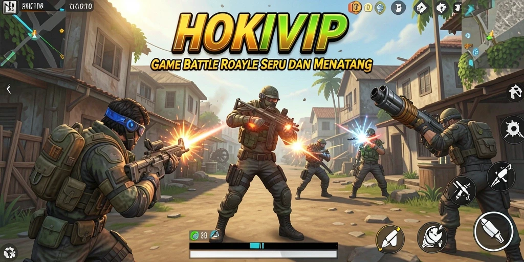 Tangkapan layar dari gameplay HOKIVIP menampilkan pertempuran intens.