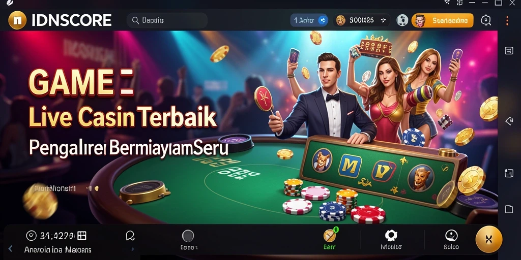 Tampilan gameplay Live Casino IDNSCORE yang menarik dan interaktif.