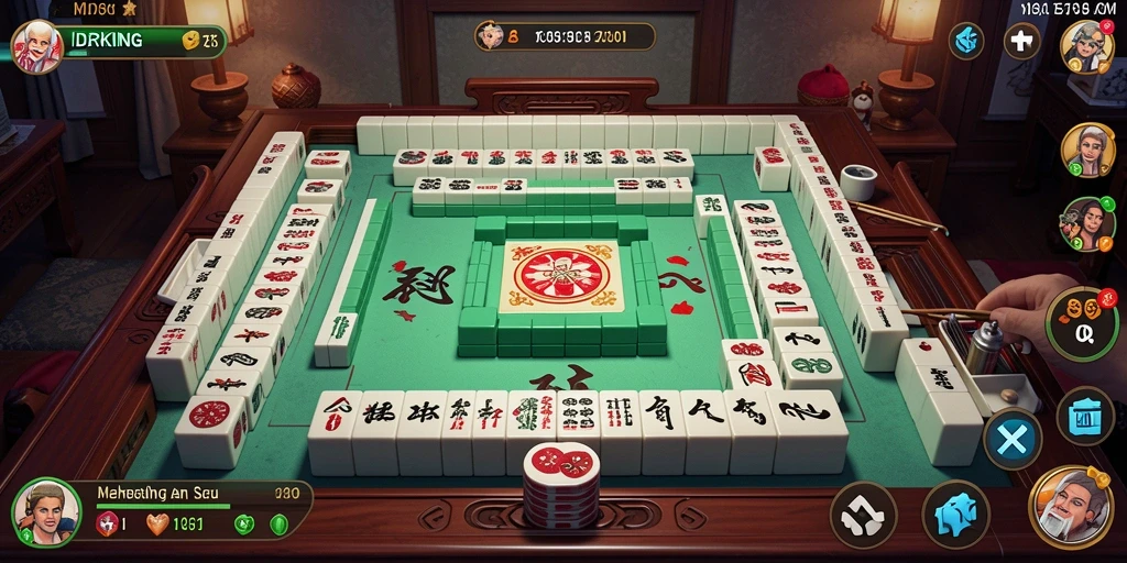Tampilan gameplay menarik dari IDRKING dalam permainan Mahjong.