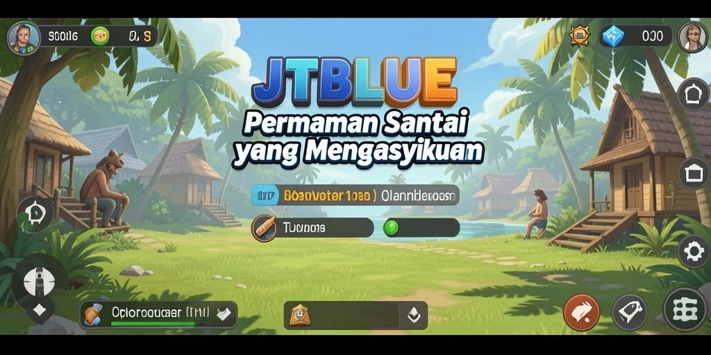 Gameplay JTBLUE yang menyenangkan dan penuh warna.