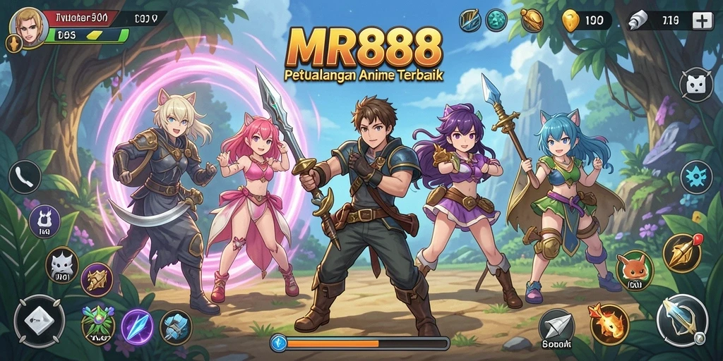 Menampilkan gameplay seru dari karakter anime di MR888.