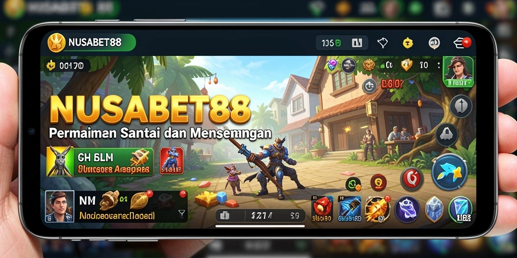 Tampilan utama gameplay NUSABET88 yang seru dan penuh warna.